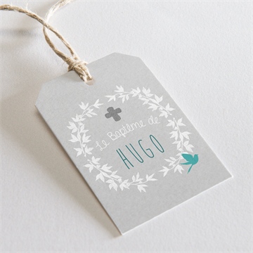 Etiquette baptême découpe originale magnet