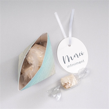 Boîte surprise mariage paradis sur plage - Intérieur de la boîte