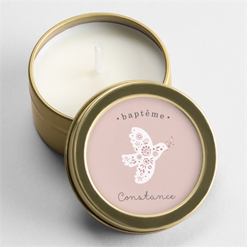 Bougie baptême profil de colombe sticker