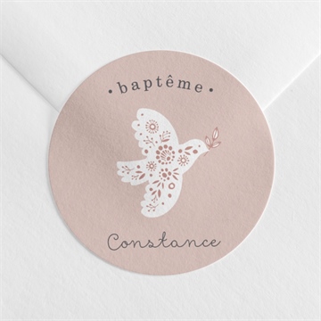 Sticker baptême profil de colombe sticker