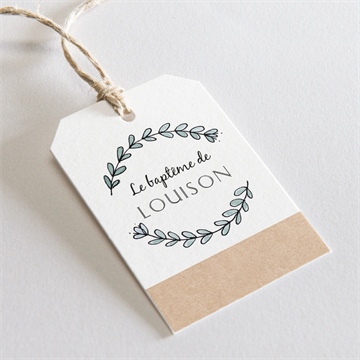 Etiquette baptême petit programme