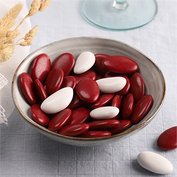 Dragées rouge bordeaux communion- chocolat