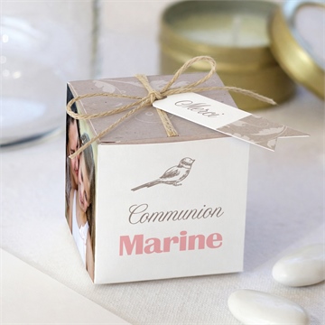 Boîte de dragées communion jolie annonce