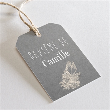 Etiquette baptême en symboles