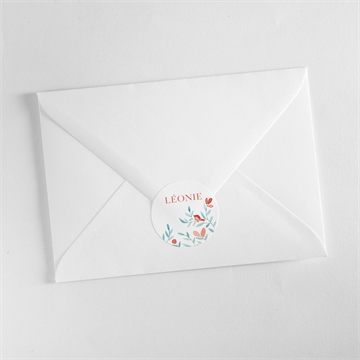 Sticker naissance gentil coquelicot - Mise en situation