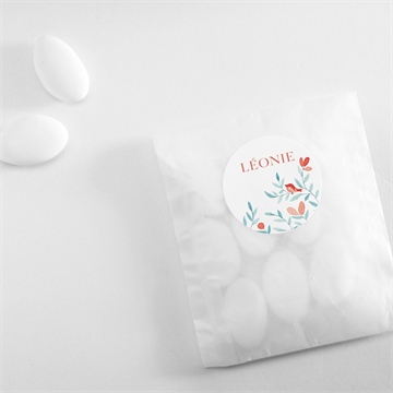 Sticker naissance gentil coquelicot - Mise en situation