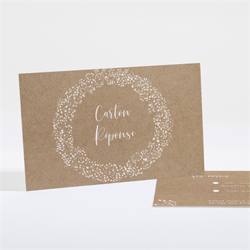 Carton réponse mariage couronnés d'etoiles