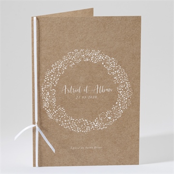 Livret de messe mariage couronnés d'etoiles