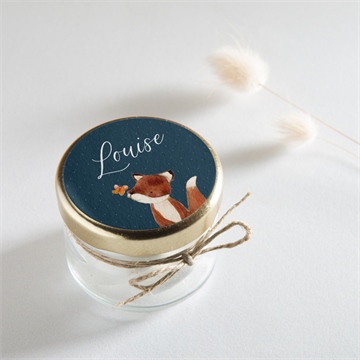 Sticker naissance joli renard - Mise en situation