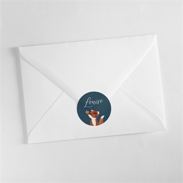 Sticker naissance joli renard - Mise en situation