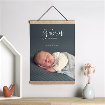 Affiche naissance notre bijou