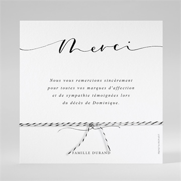 Remerciement décès tant de souvenirs ensemencé - Dos de la carte