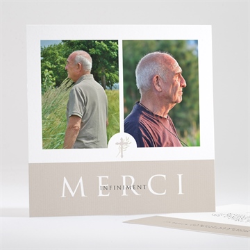 Remerciement décès hommage original