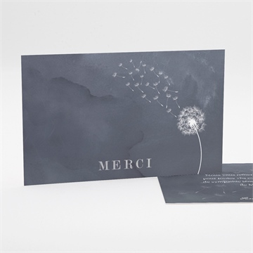 Remerciement décès recueillement dorure