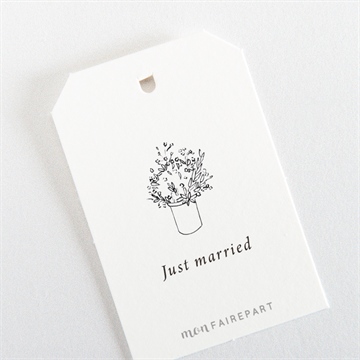 Etiquette mariage belle intimité - Dos de l'étiquette