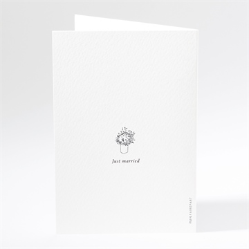 Menu mariage belle intimité - Dos du menu