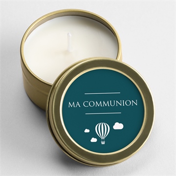 Bougie communion jolis petits symboles magnet