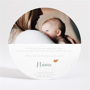 Faire-part naissance petit tigrou - Dos du faire-part