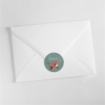 Sticker naissance petit tigrou - Mise en situation