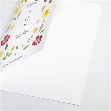 Livret de messe mariage aquarelle de fleurs séchées - Détail du livret