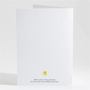 Livret de messe mariage aquarelle de fleurs séchées - Dos du livret