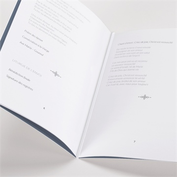 Livret de messe mariage dorure sur gravure - Mise en situation