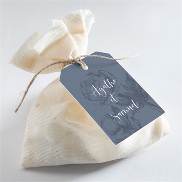 Etiquette mariage dorure sur gravure - Mise en situation