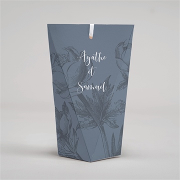 Boîte surprise mariage dorure sur gravure - Dos de la boîte