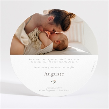 Faire-part naissance petits compères - Dos du faire-part