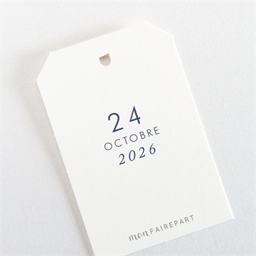 Etiquette mariage esperluette - Dos de l'étiquette