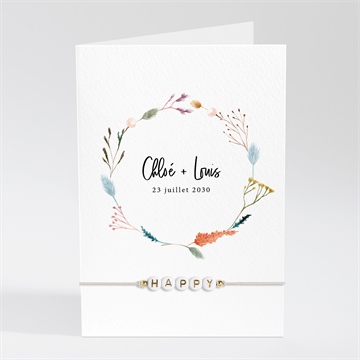 Menu mariage art champêtre bracelet