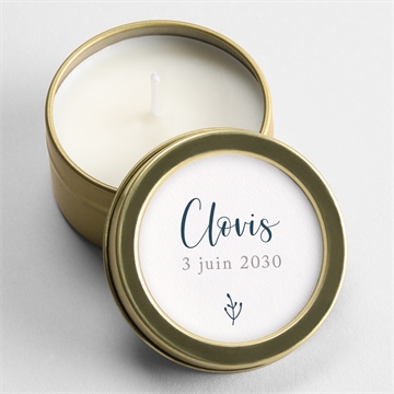 Bougie naissance pêle mêle enveloppe