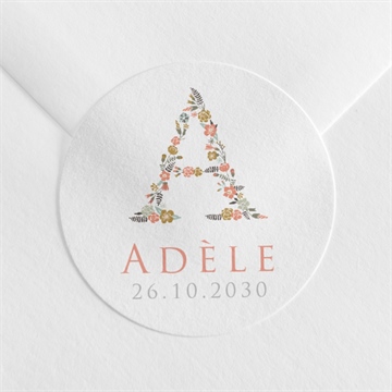 Sticker naissance belle initiale