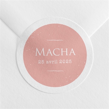 Sticker naissance tendre lapin