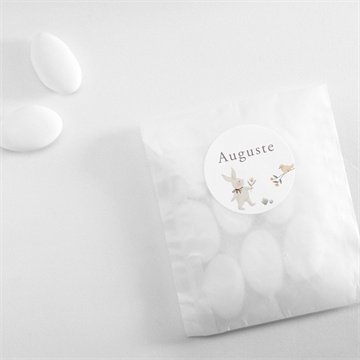 Sticker naissance petits compères - Mise en situation