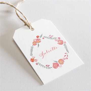 Etiquette communion couronne aquarelle