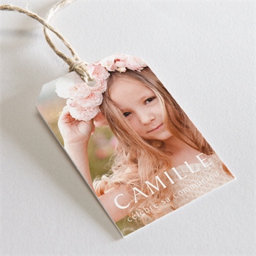 Etiquette communion jolies grâces dorure