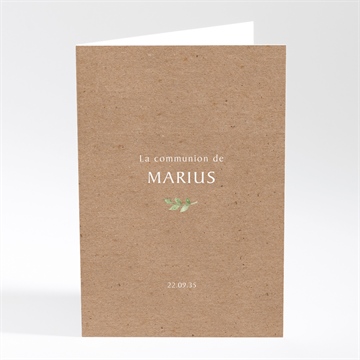 Menu communion illustration végétale