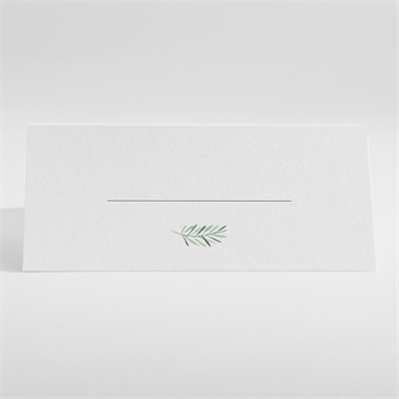 Marque-place communion végétal et dorure - Dos du marque place