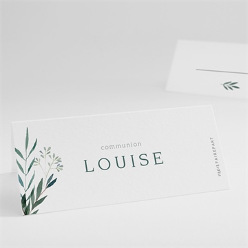 Marque-place communion touche champêtre