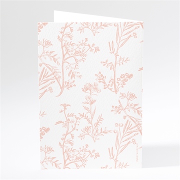 Menu communion gravures végétales - Dos du menu