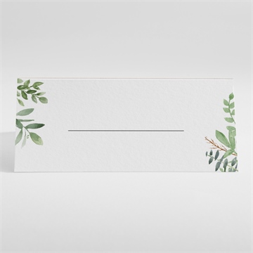 Marque-place communion illustration végétale - Dos du marque place