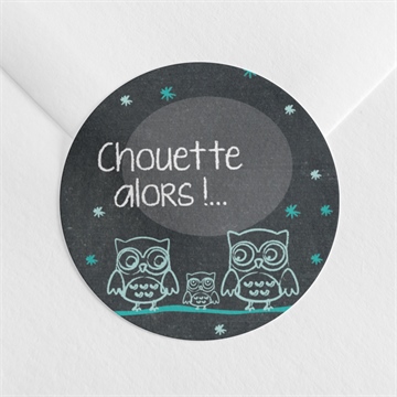 Sticker naissance chouette alors