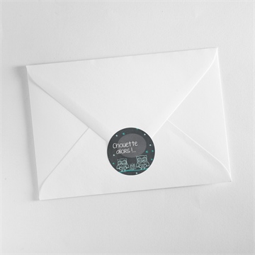 Sticker naissance chouette alors - Mise en situation