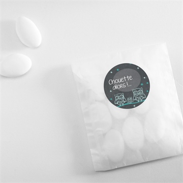 Sticker naissance chouette alors - Mise en situation