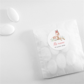 Sticker naissance a l'ombre du faon - Mise en situation