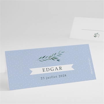 Marque-place communion doux flocons étiquette