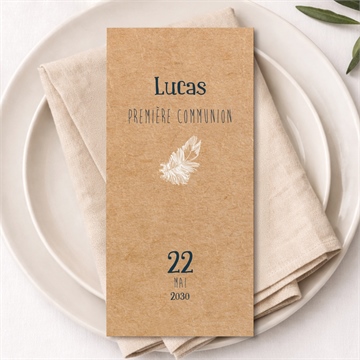 Menu communion tout un symbole