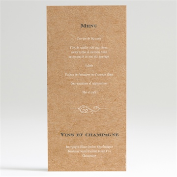 Menu communion tout un symbole - Dos du menu