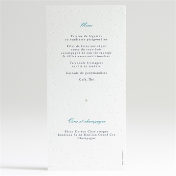 Menu communion tampon étoilé - Dos du menu